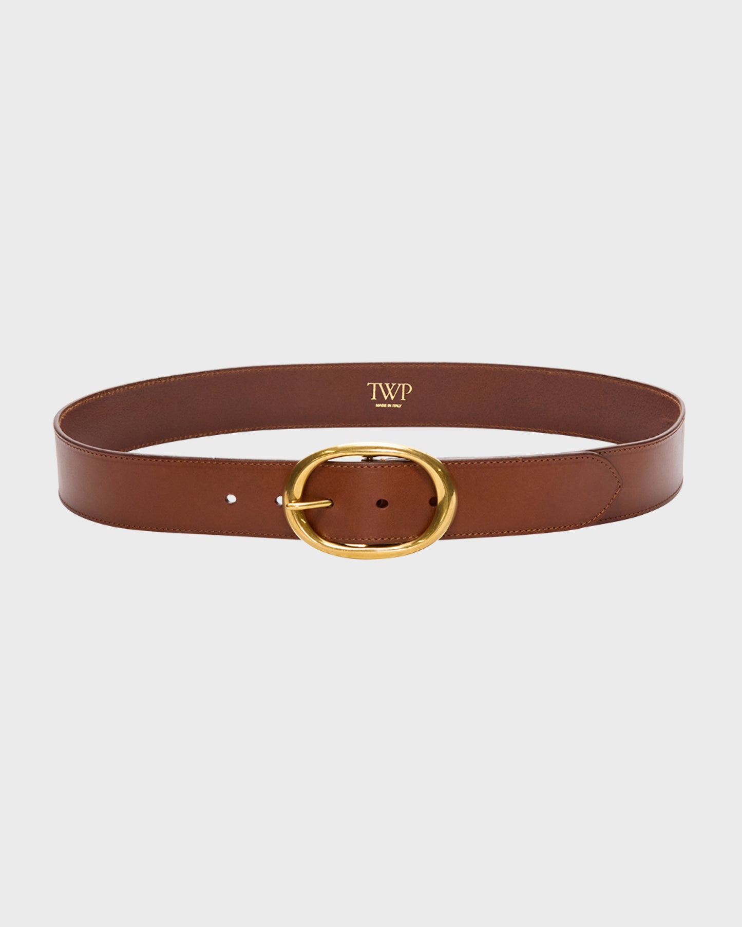 TWP Women's Wide Belt in Vachetta Leather - Cognac - Size 75 TWP Women's Wide Belt in Vachetta Leather - Cognac - Size 75