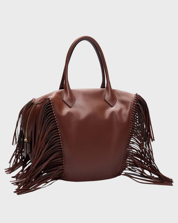 Large Howard with Side Fringe in Leather