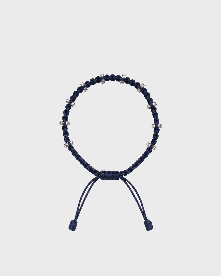 TWP Blue Blue Thread Bracelet x Single Silver Regular Full Size Roundel view 1