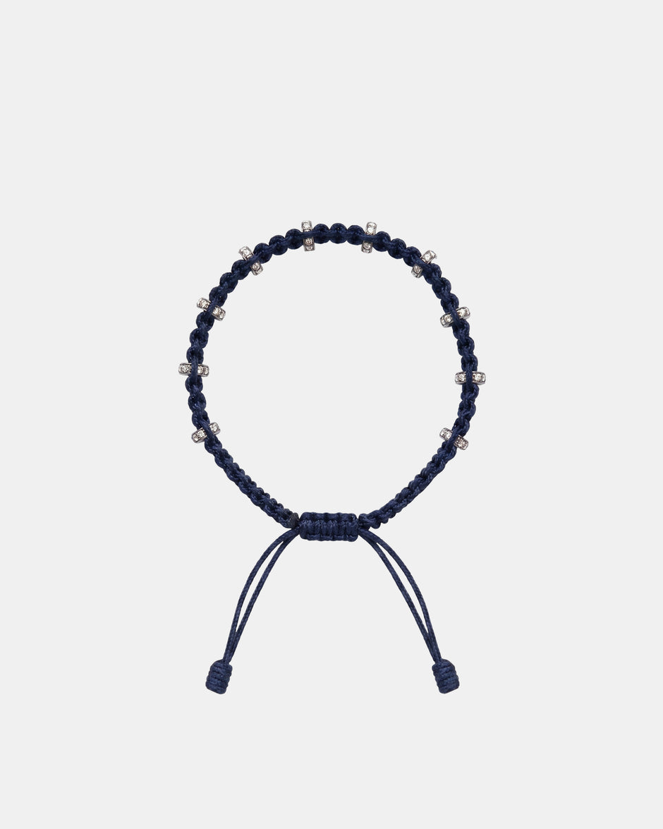 TWP Blue Blue Thread Bracelet x Single Silver Regular Full Size Roundel view 1