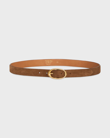 TWP Martora Narrow Belt in Suede view 1