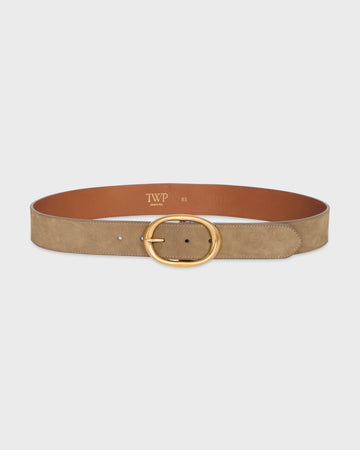 TWP Petrified oak Wide Belt in Suede view 1