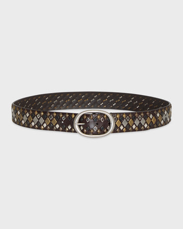 TWP Dakota / metallic multi Snake in My Garden Wide Belt in Vachetta Leather view 1