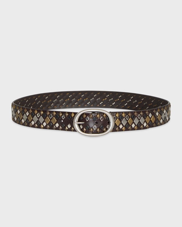 TWP Dakota / metallic multi Snake in My Garden Wide Belt in Vachetta Leather view 1