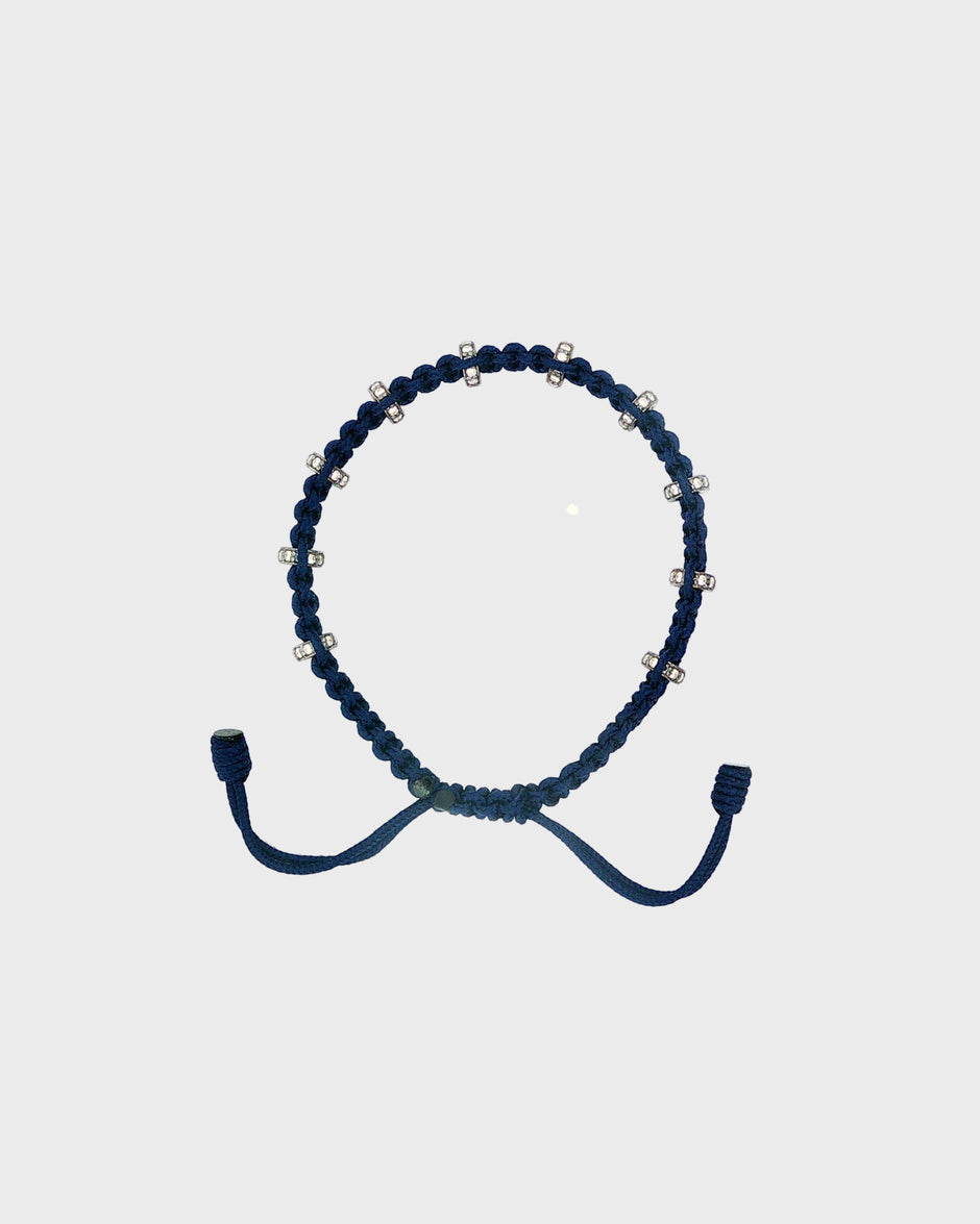 TWP Blue Blue Thread Bracelet x Single Silver Regular Full Size Roundel view 1