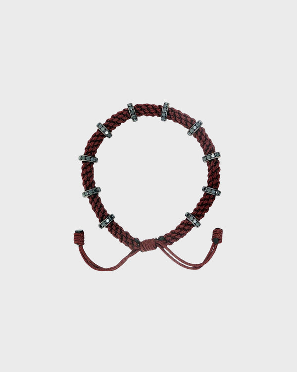 TWP Chocolate Chocolate Thread Bracelet x Black Diamond Silver Big Size Full Roundel view 1