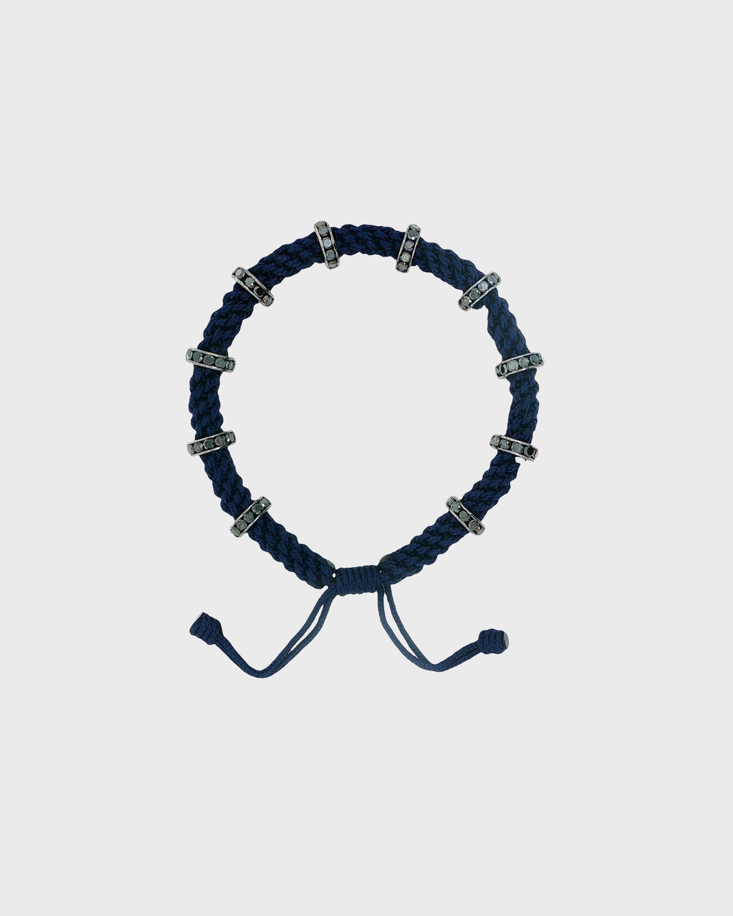 TWP Midnight Midnight Thread Bracelet x Black Diamond Silver Big Size Full Roundel view 1