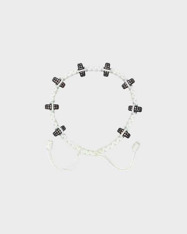 TWP White White Thread Bracelet x Double Silver Big Size Full Roundel view 1