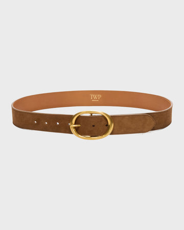 TWP Martora Wide Belt in Suede view 1