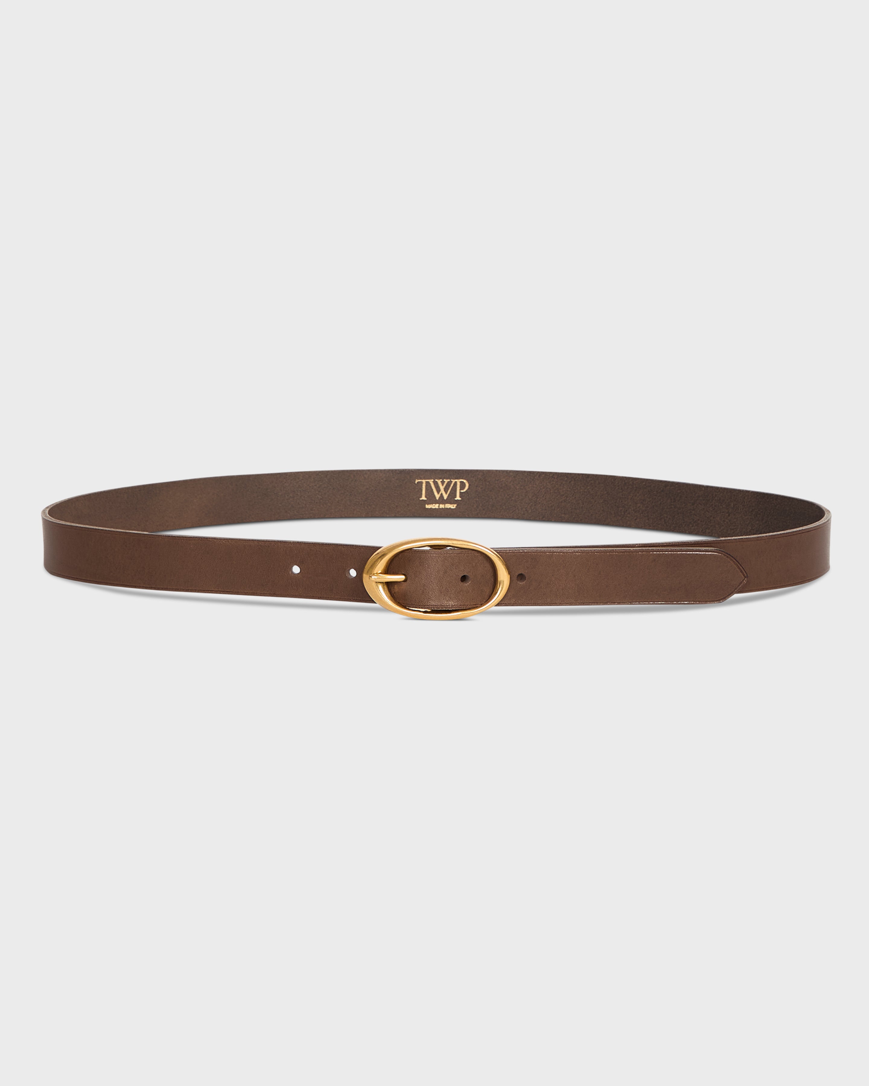 Mink Narrow Belt in Vachetta Leather | TWP