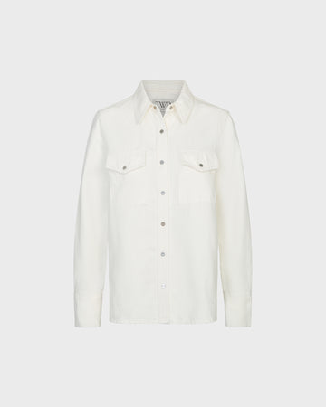 TWP White Ranchers Daughter Shirt in Natural Denim view 1