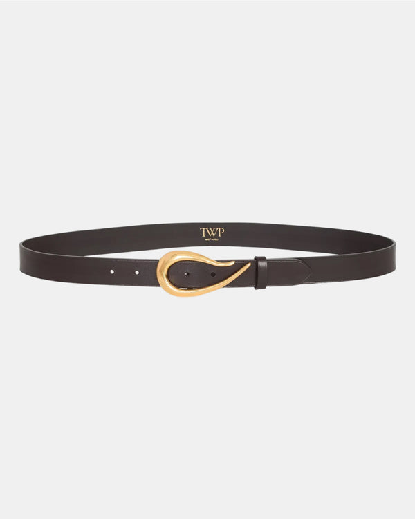 TWP Dakota Medium Belt with Snake Buckle in Leather view 1