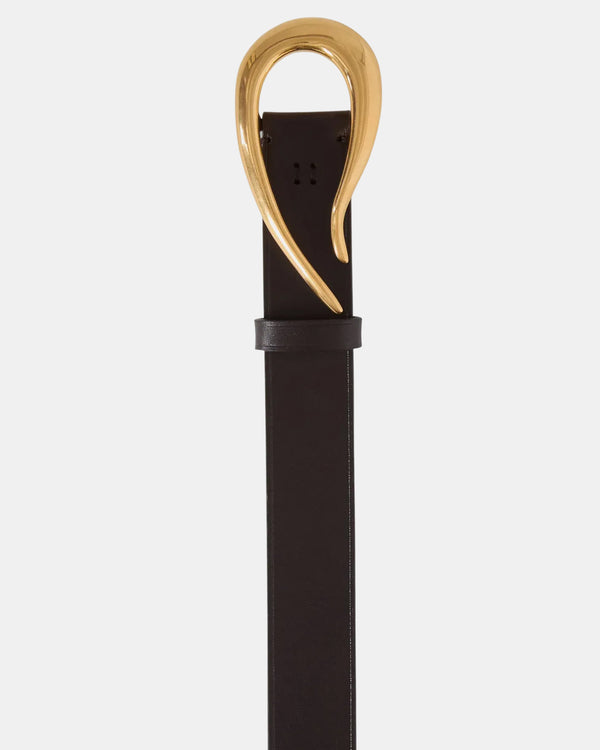 TWP Dakota Medium Belt with Snake Buckle in Leather view 3