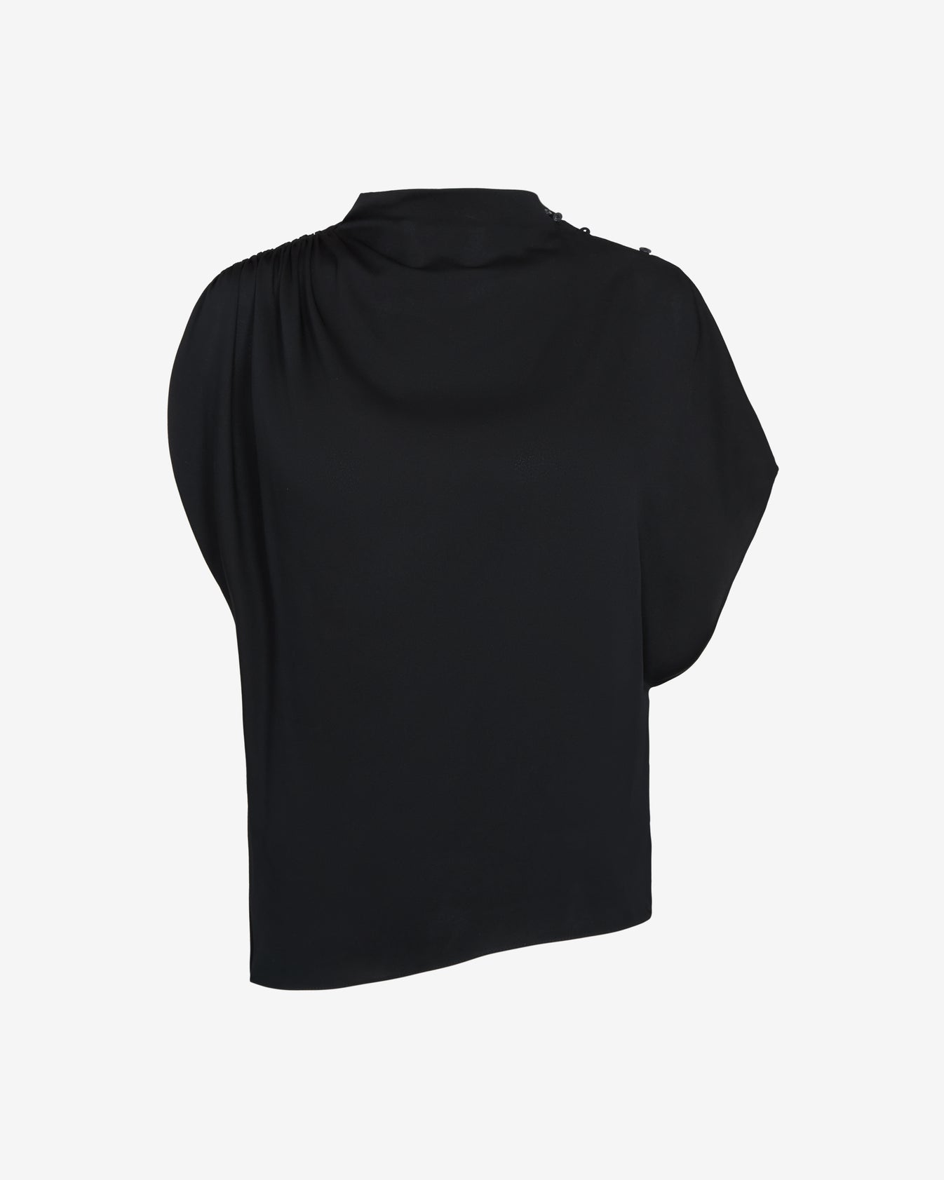 TWP Black Wish You Would Top in Silk Georgette view 7