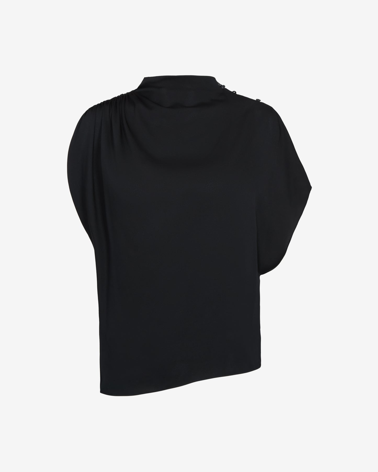 TWP Black Wish You Would Top in Silk Georgette view 1