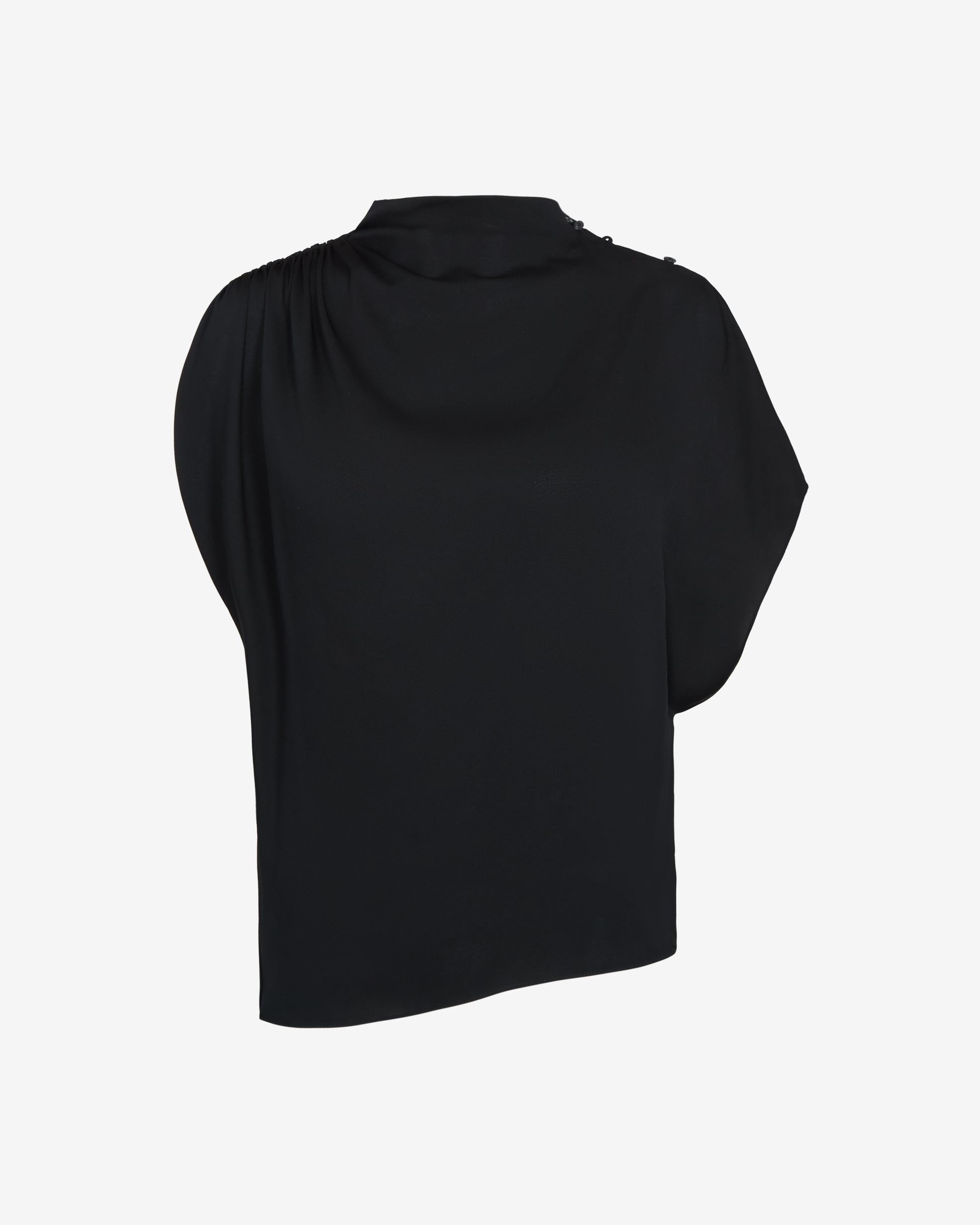 TWP Black Wish You Would Top in Silk Georgette view 7