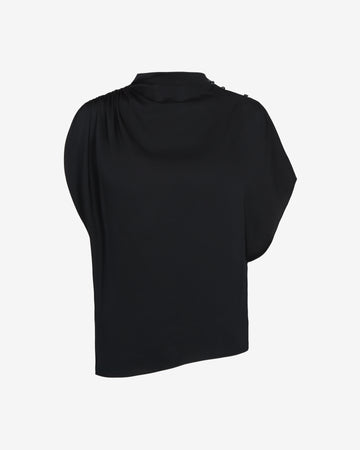 TWP Black Wish You Would Top in Silk Georgette view 1