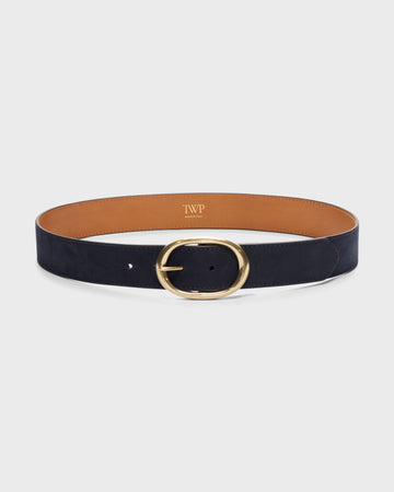 Wide Belt in Nubuck Leather
