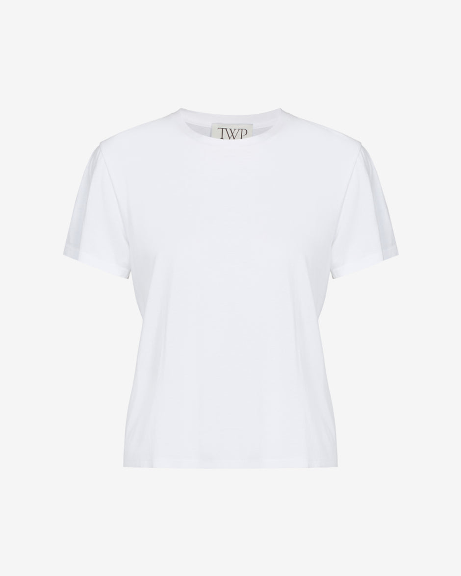 TWP White His Tee in Supima Cotton view 1