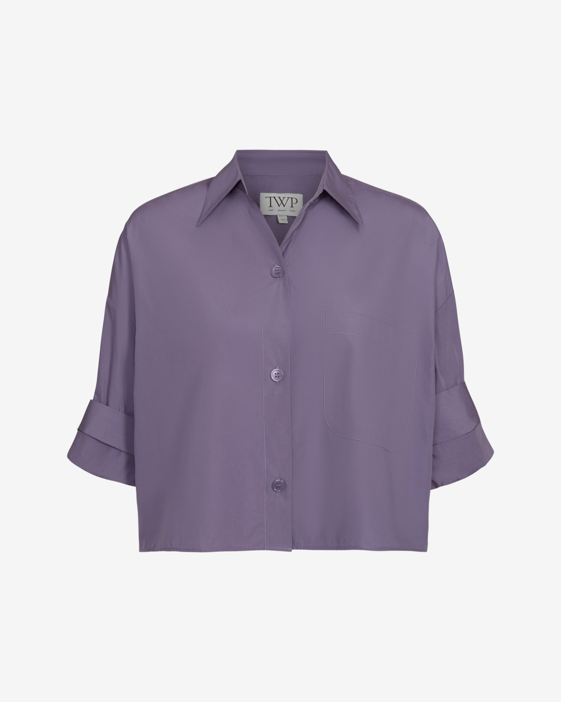 TWP Black plum Next Ex Shirt in Super Compact Poplin view 7
