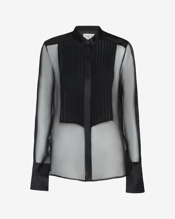 TWP Black Peyton Top in Silk Organza view 8