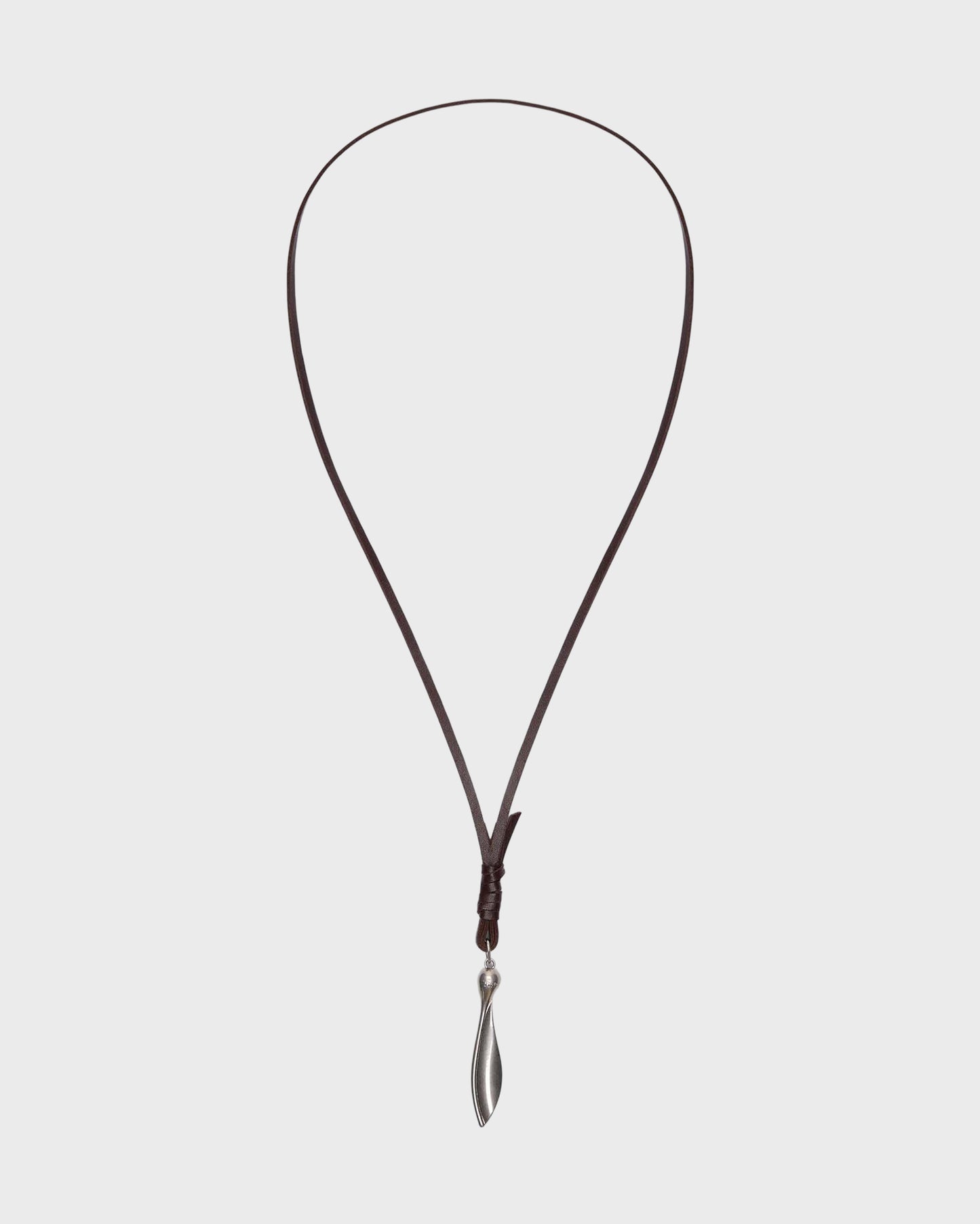 TWP Silver Samaras Necklace in Leather and Silver view 1