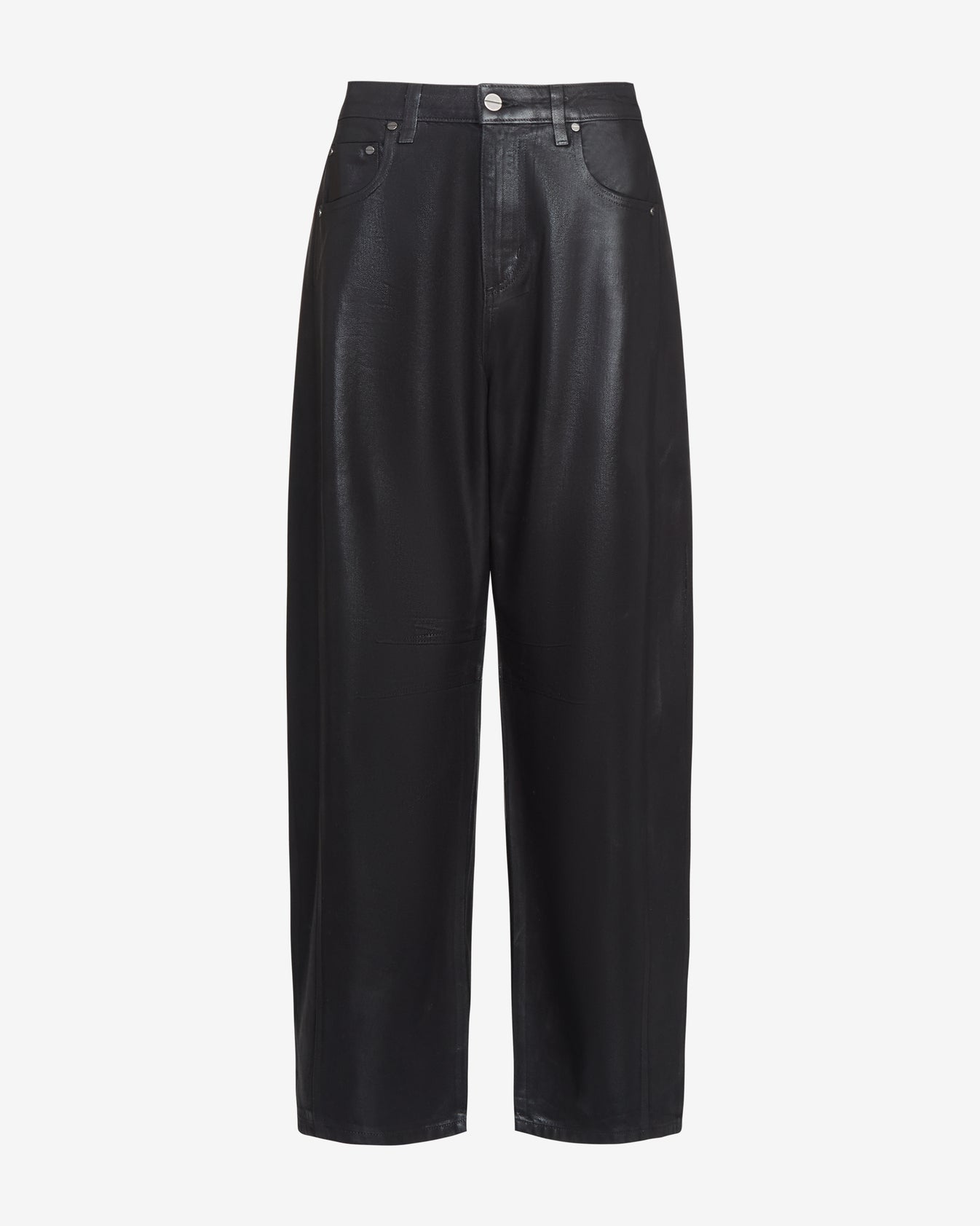 TWP Black Beryl Pant in Coated Denim view 7