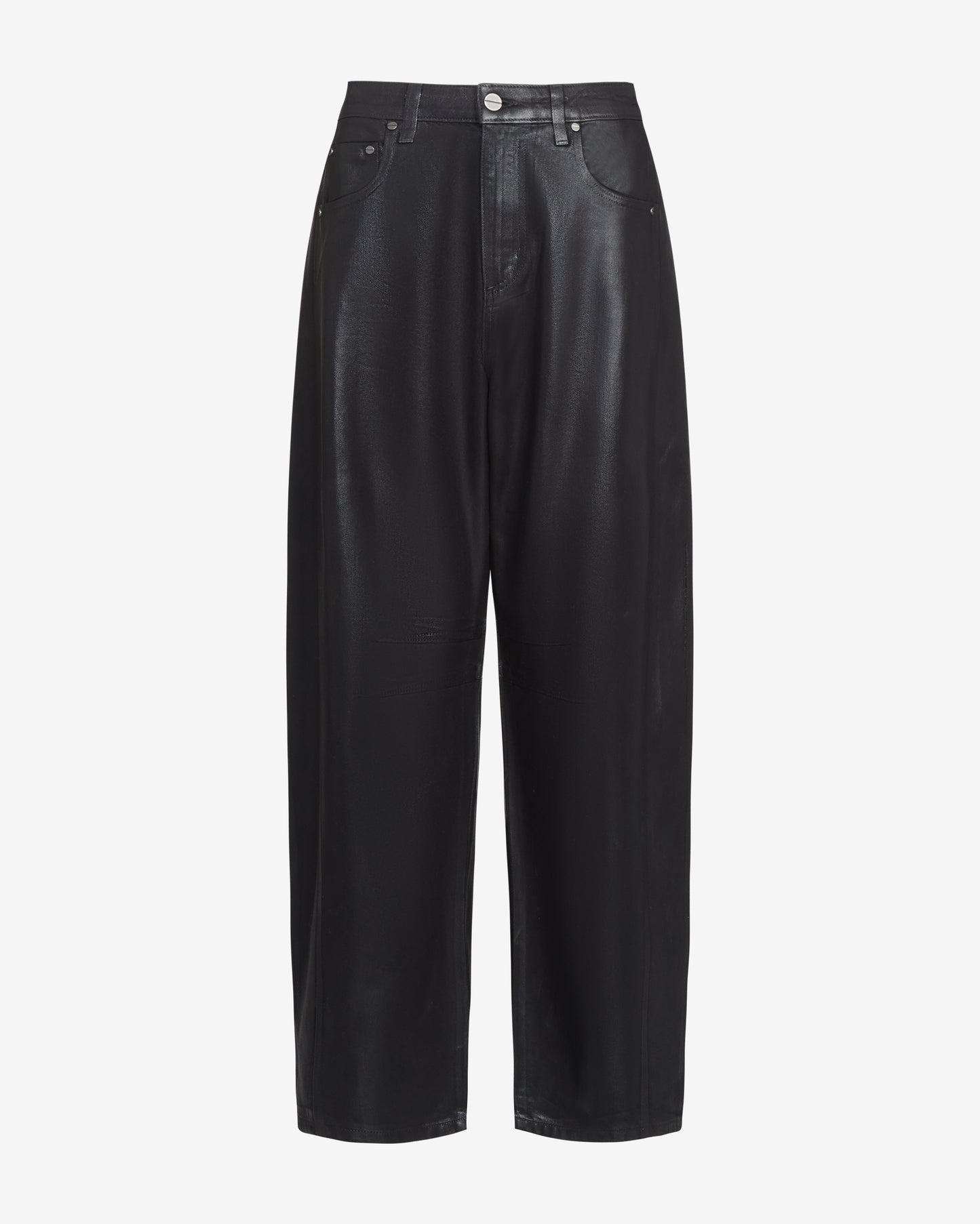 TWP Black Beryl Pant in Coated Denim view 1