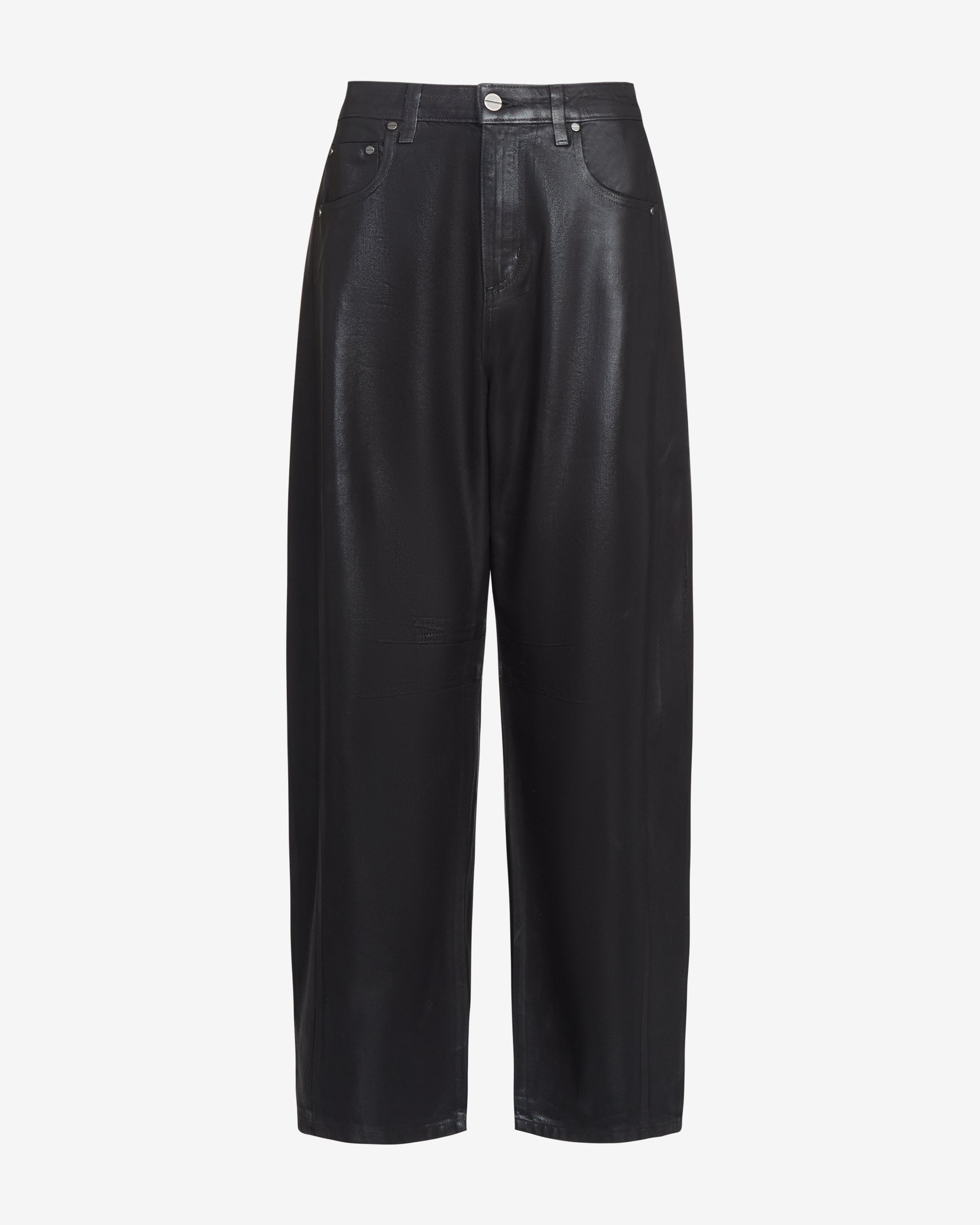 TWP Black Beryl Pant in Coated Denim view 7