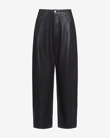 TWP Black Beryl Pant in Coated Denim view 1