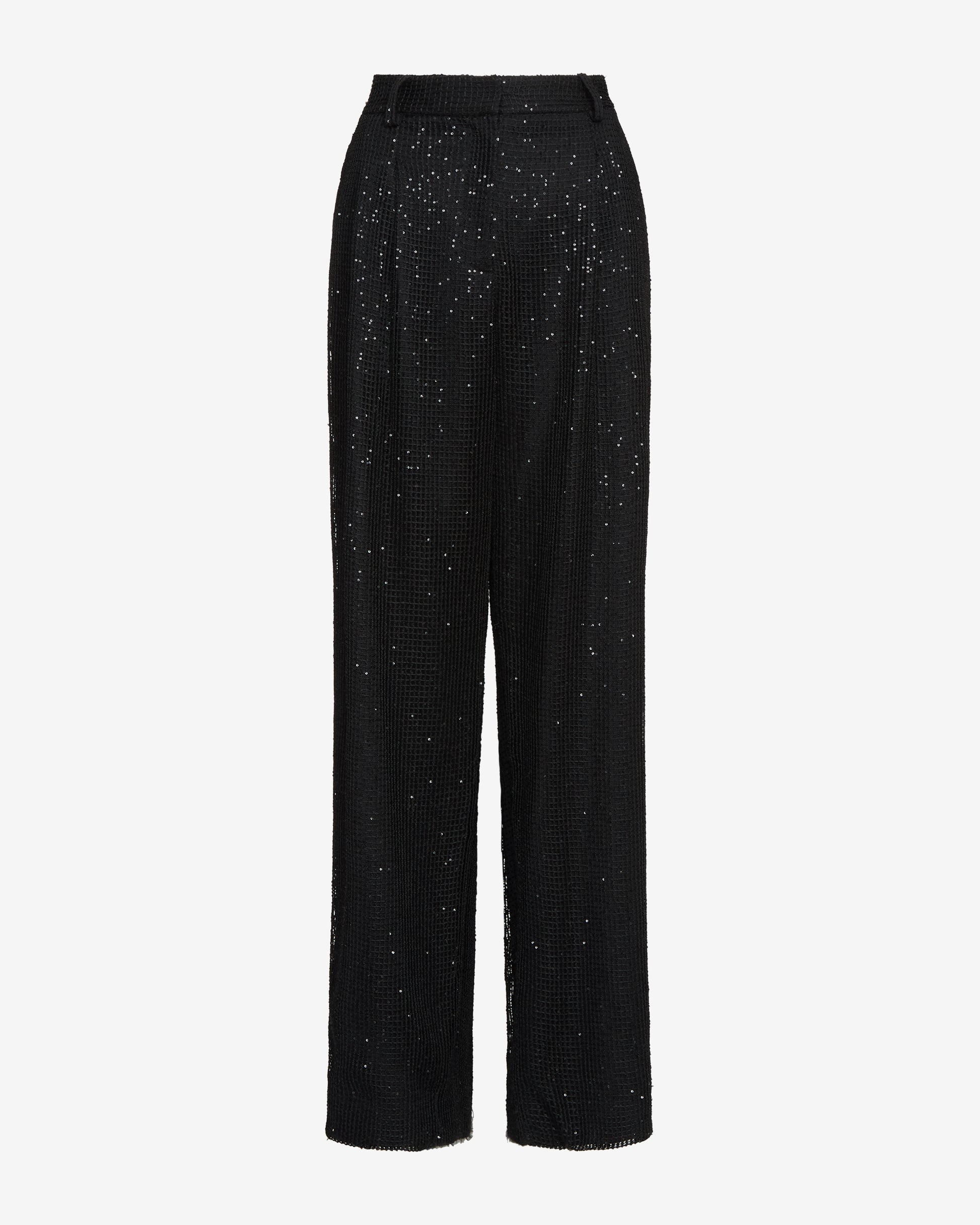 TWP Black Sulli Pant in Mini Sequin Netting view 7