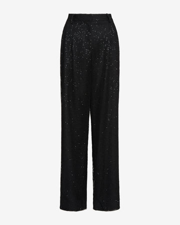 TWP Black Sulli Pant in Mini Sequin Netting view 1