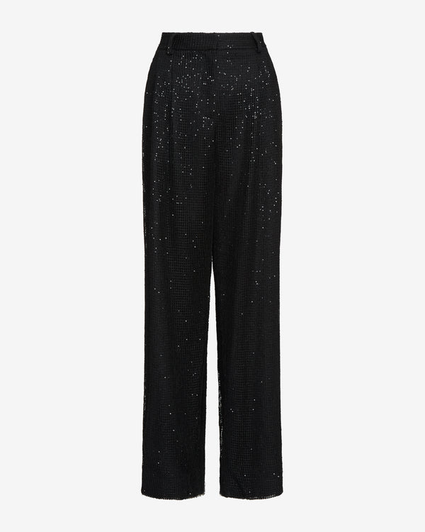 TWP Black Sulli Pant in Mini Sequin Netting view 7