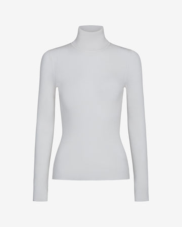 TWP Ivory Knit Turtleneck in Merino Wool view 1