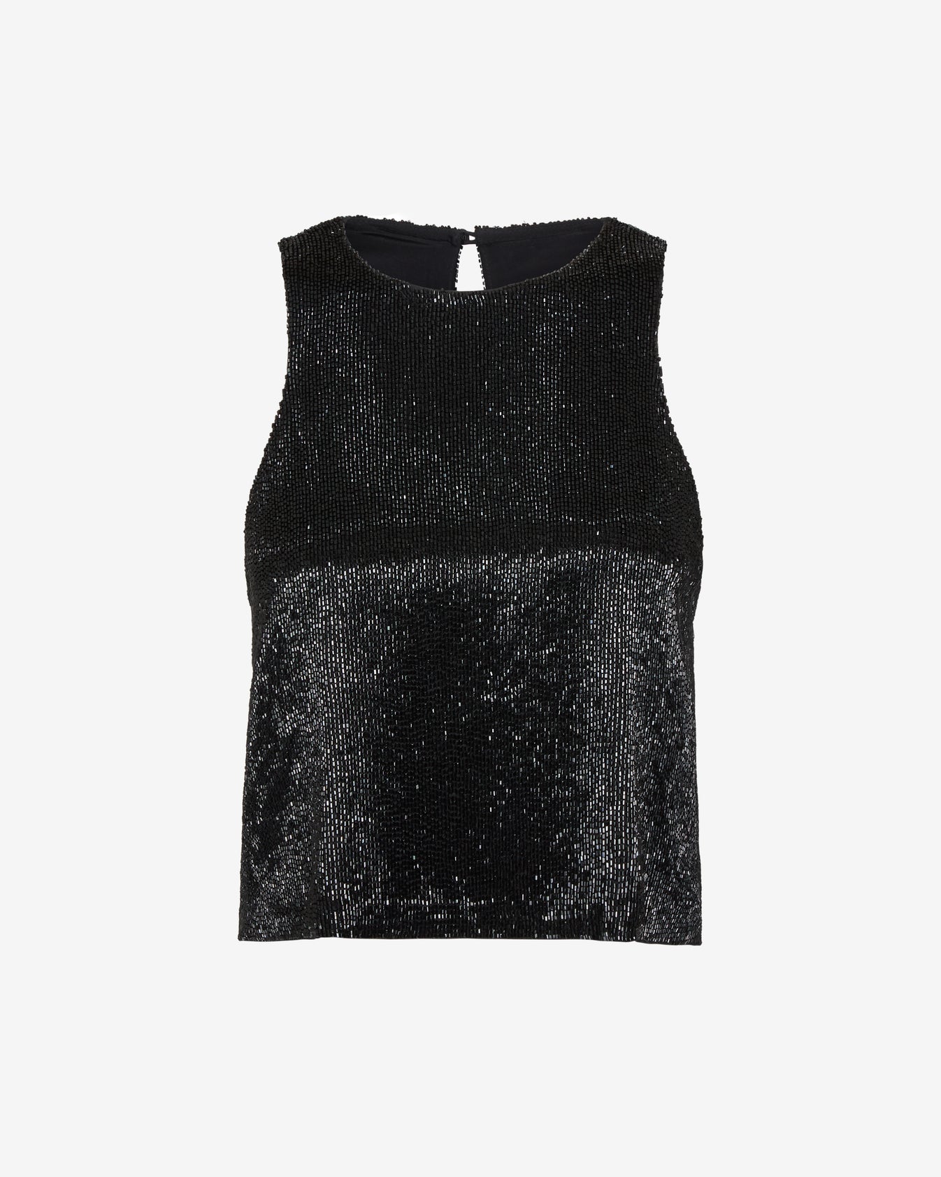 TWP Black Micro Cut Bugle Tank in Crystals view 7