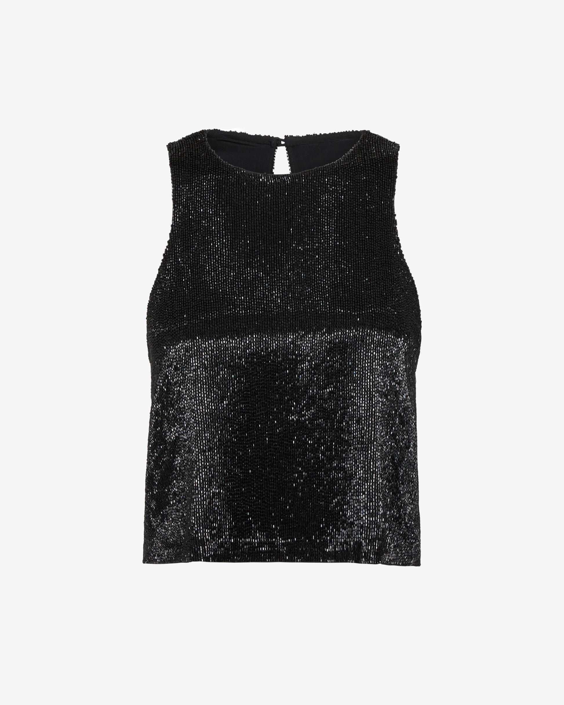 TWP Black Micro Cut Bugle Tank in Crystals view 7