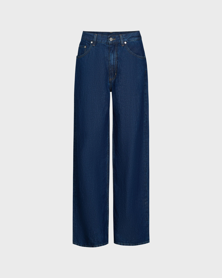 TWP Dark stone Song Sung Blue Jean in Linen Cotton Denim view 1