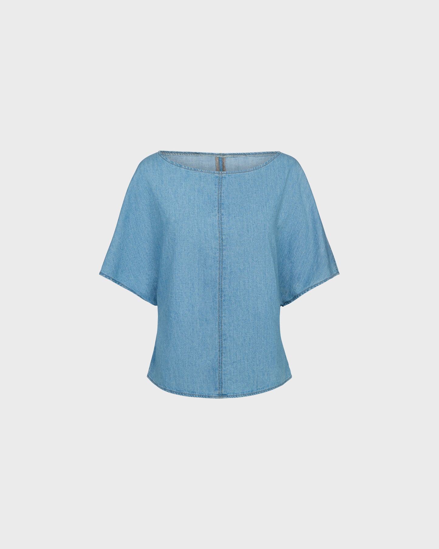 TWP Montauk Simple T in Denim Shirting view 1