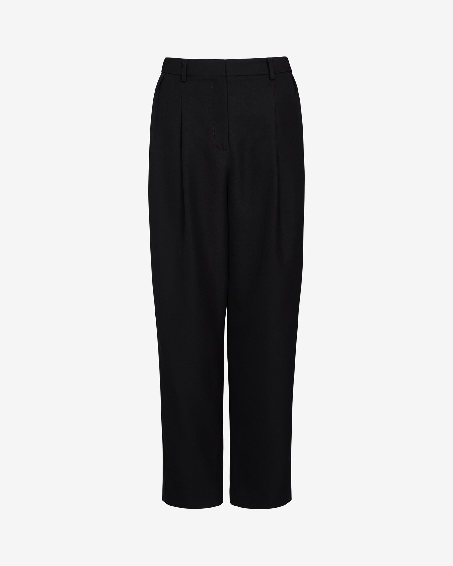 TWP Black Cornelia St. Pant with Tux Stripe in Compact Suiting view 1