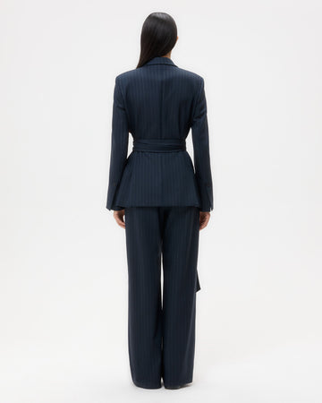 TWP Insignia blue Delancey Blazer in Stretch Wool view 5