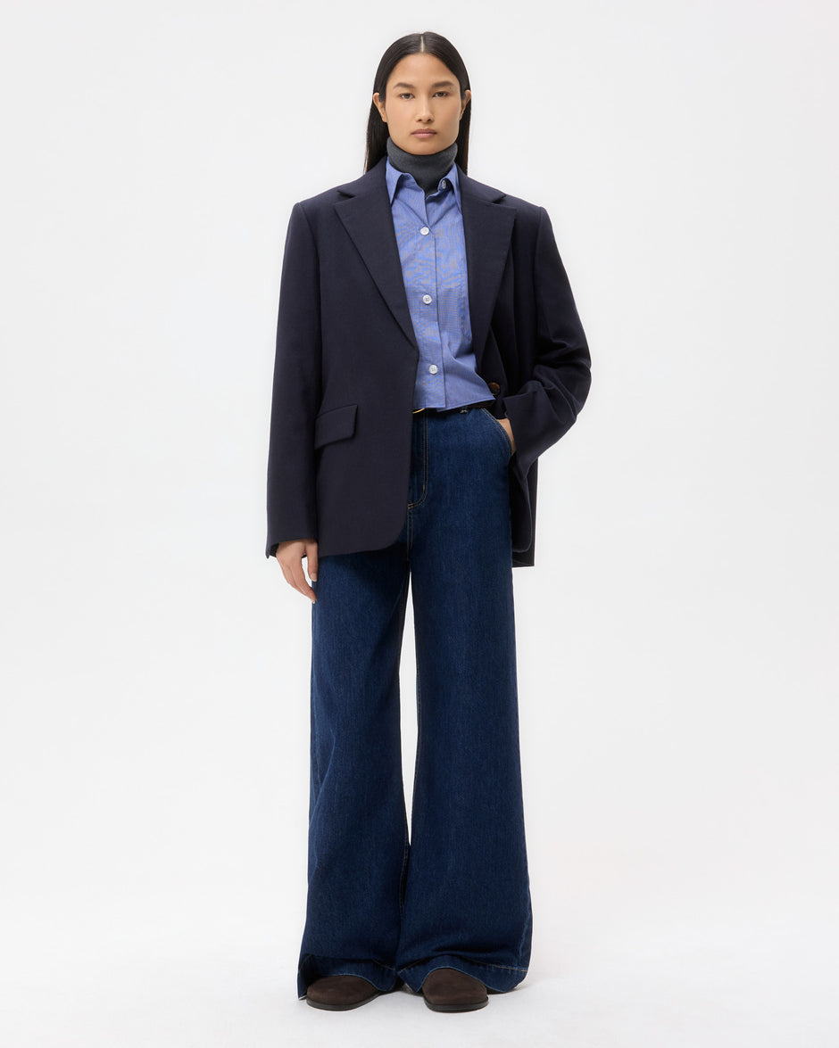 TWP Midnight Jillian Blazer in Wool Flannel view 2