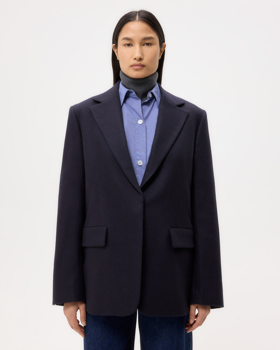 TWP Midnight Jillian Blazer in Wool Flannel view 1