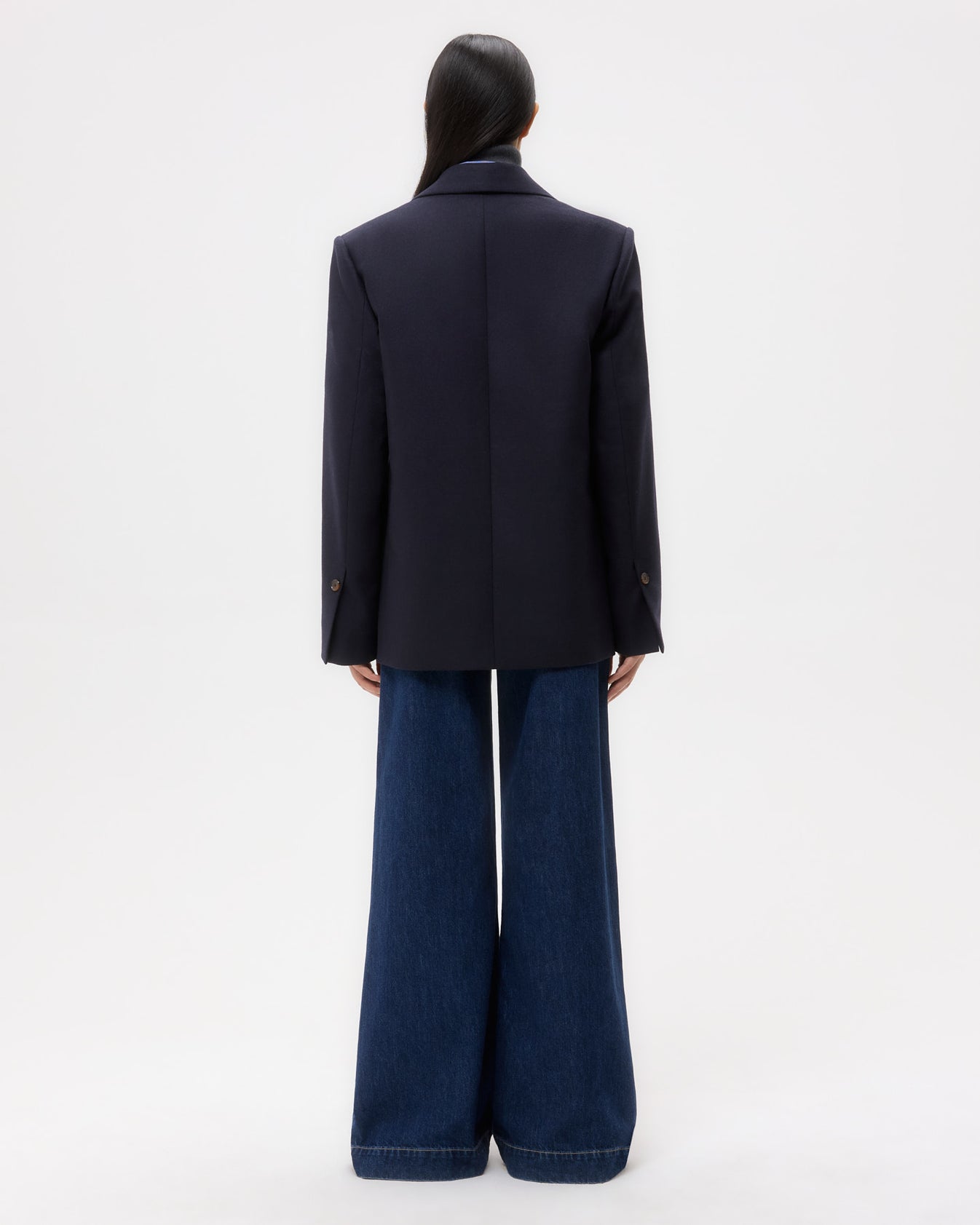 TWP Midnight Jillian Blazer in Wool Flannel view 5