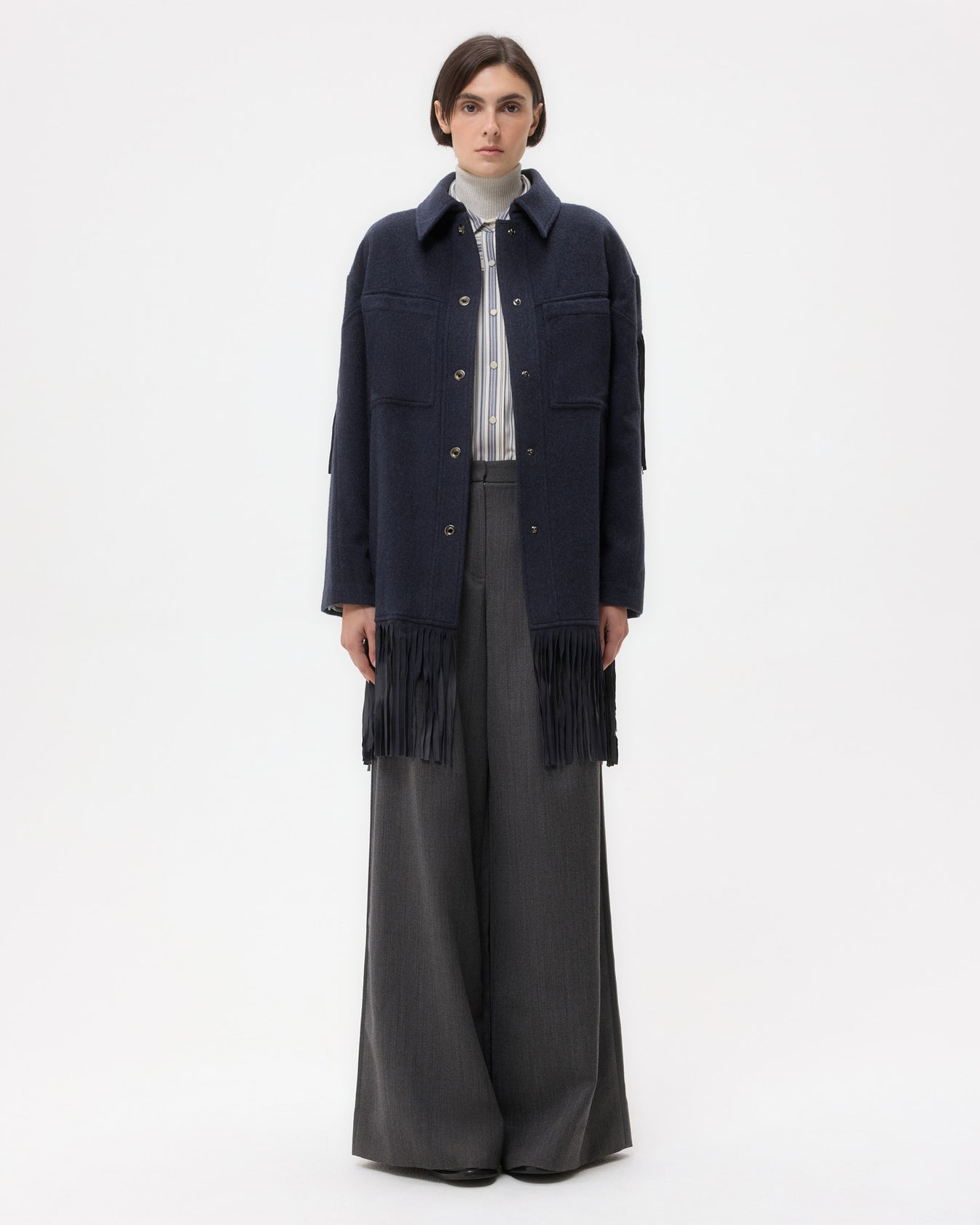 TWP Midnight Midnight Cowboy Jacket in Cashmere Coating view 5