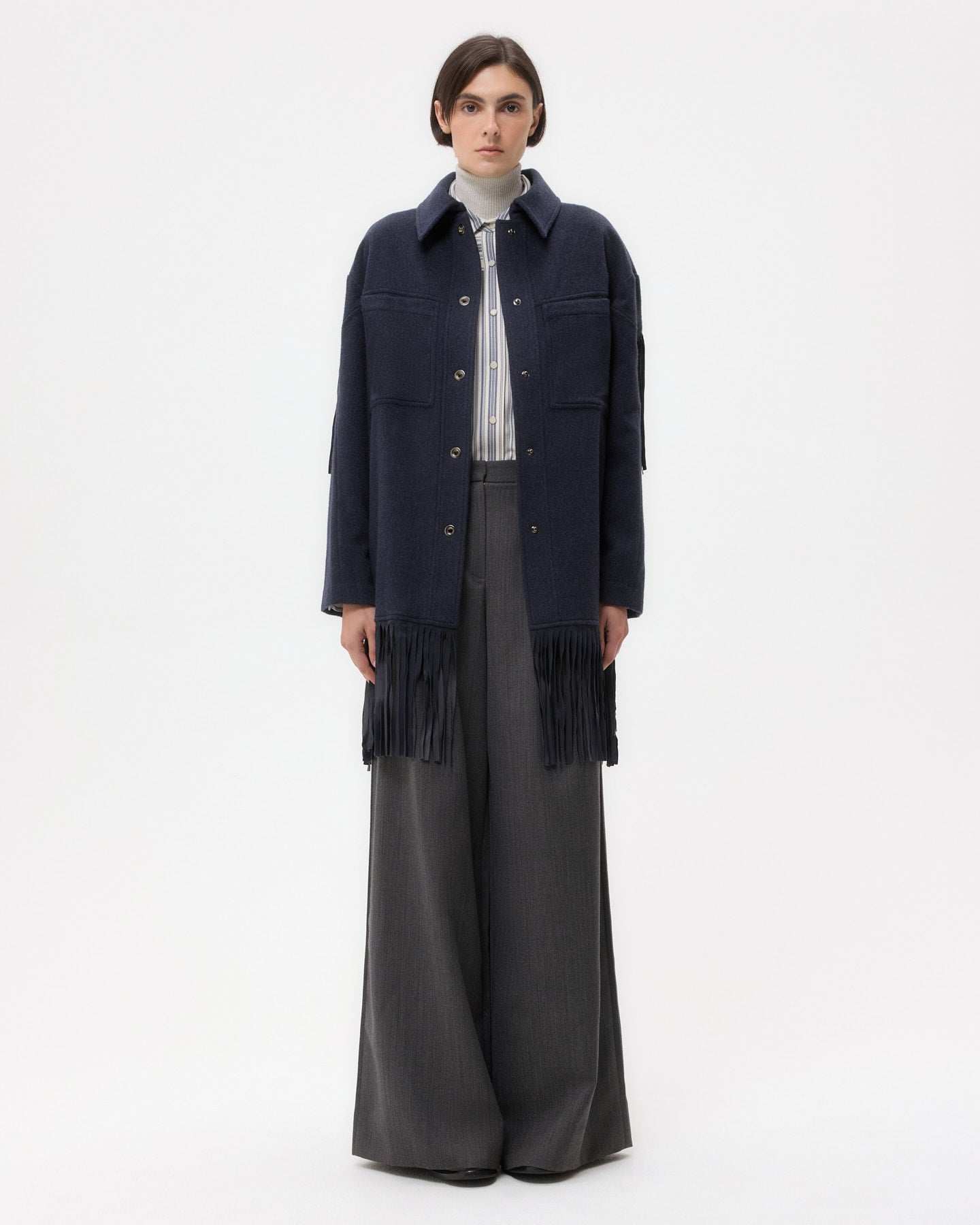 TWP Midnight Midnight Cowboy Jacket in Cashmere Coating view 5