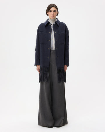 TWP Midnight Midnight Cowboy Jacket in Cashmere Coating view 5