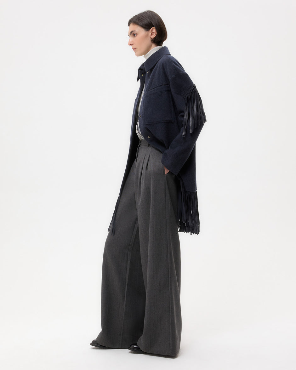 TWP Midnight Midnight Cowboy Jacket in Cashmere Coating view 4