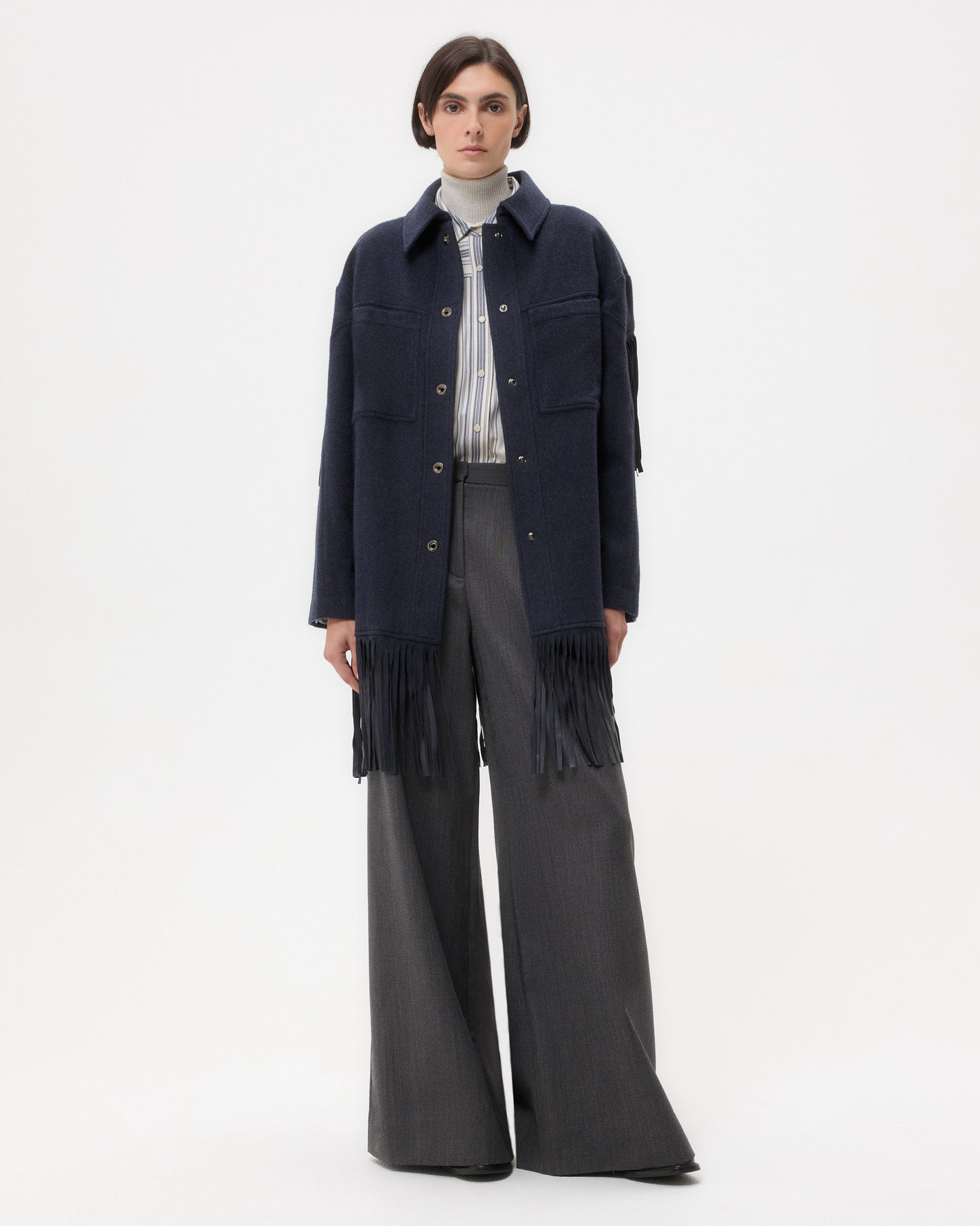 TWP Midnight Midnight Cowboy Jacket in Cashmere Coating view 2