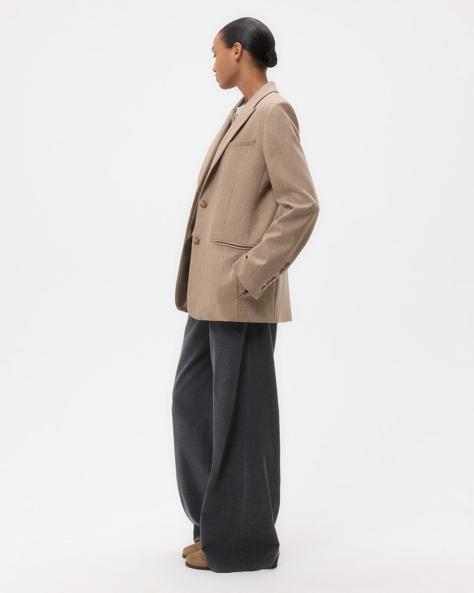 TWP Timber wolf mult Sweet Pea Blazer Without Pintuck in Stretch Wool view 4