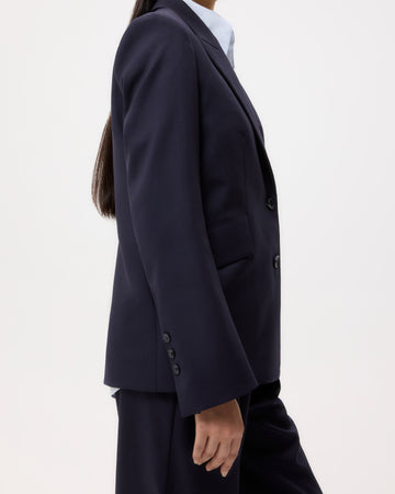 TWP Midnight Perfect Boyfriend Blazer in Micro Herringbone Suiting view 3